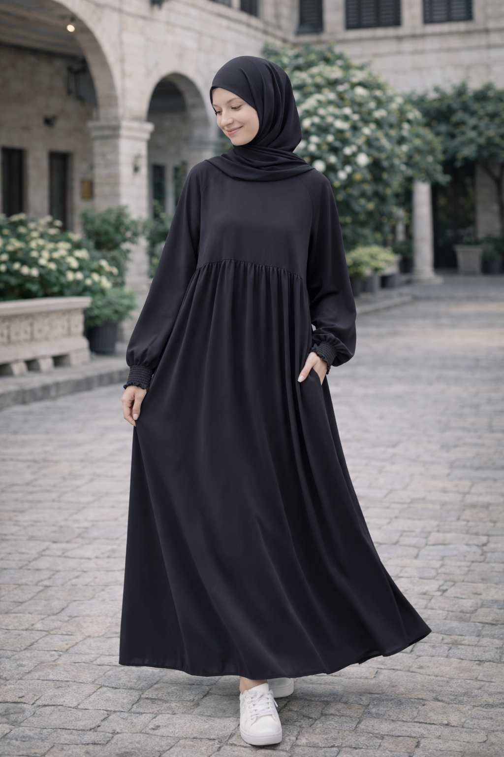 Dilruba Elbise Ferace Antrasit