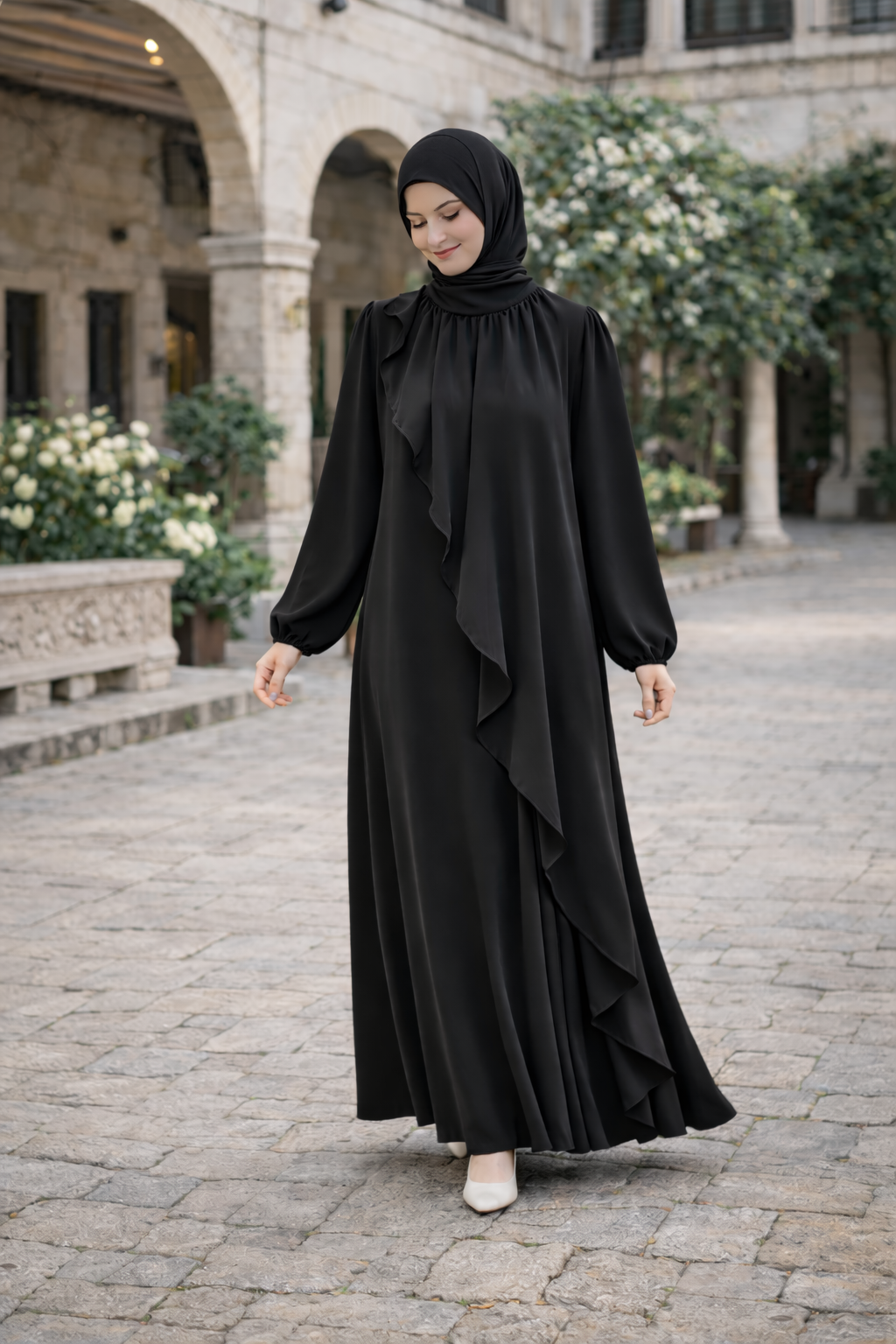 Alya Elbise Ferace (siyah)