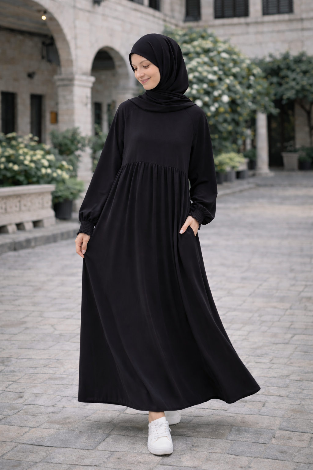 Dilruba Elbise Ferace Siyah