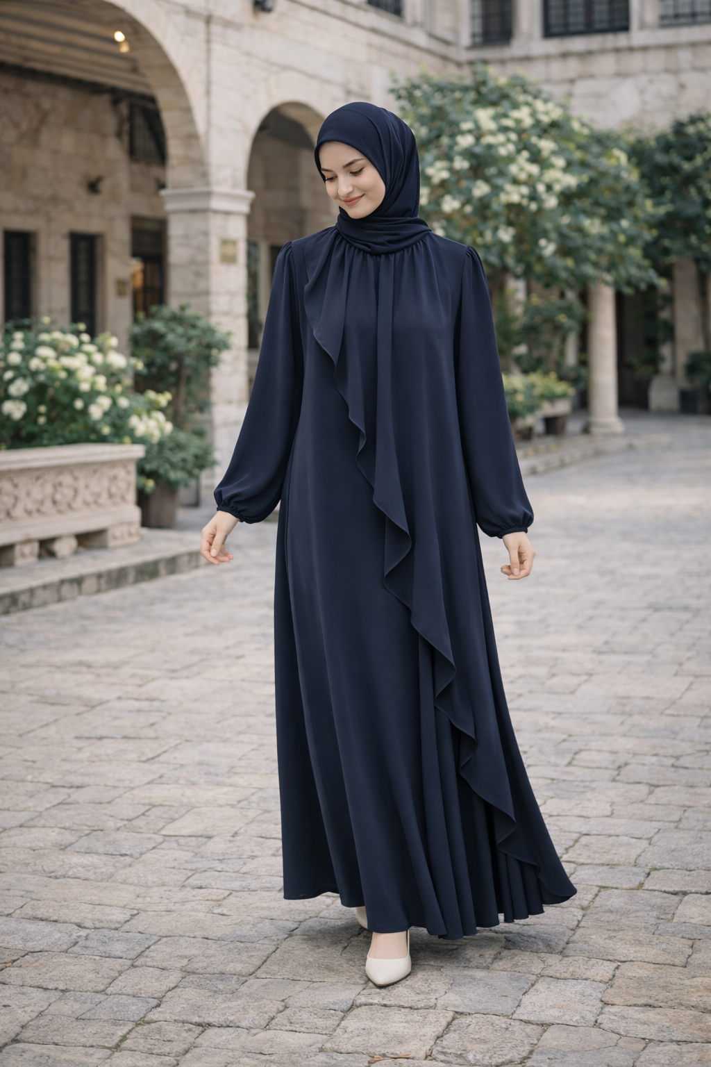 Alya Elbise Ferace (lacivert)